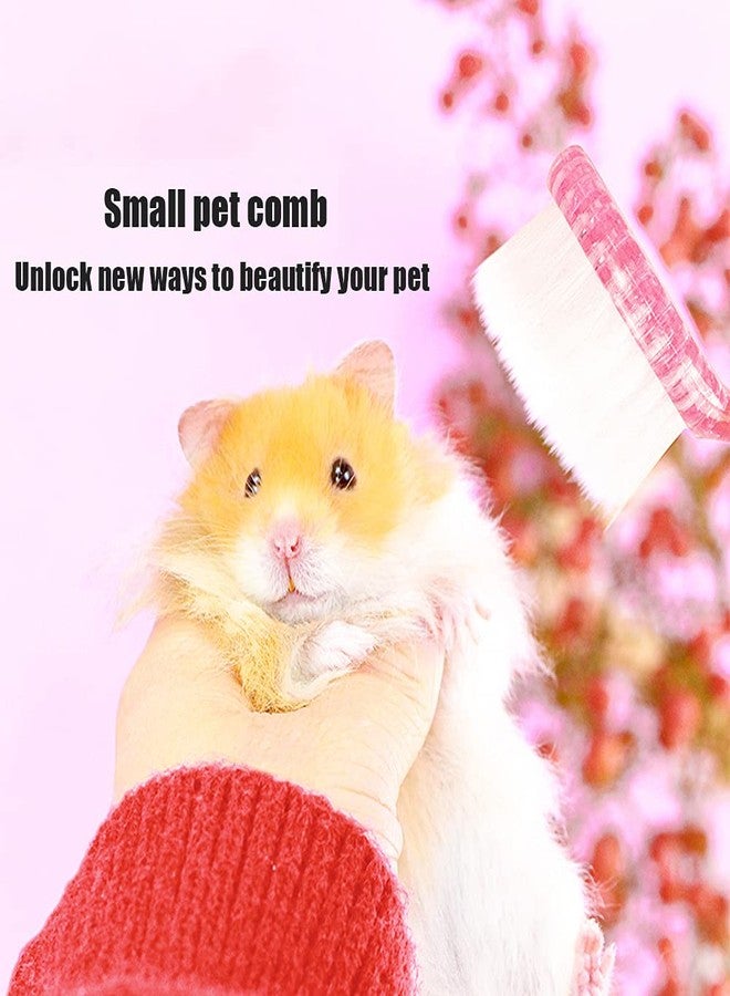 WOLEDOE 2Pcs Hamster Brush and Comb, fit Guinea Pig, Ferrets, Rats, Chinchilla, Bunny - Pink - Image 3